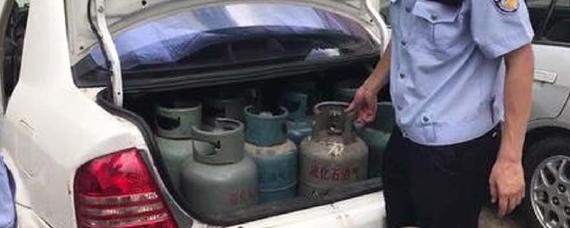 煤气罐可以放轿车内吗